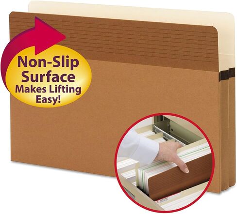 Smead Easy Grip File Pocket ، علامة تبويب مستقيمة ، 1-3/4 "التوسع ، الحجم القانوني ، redrope ، 25 لكل صندوق (73213) in Saudi Arabia