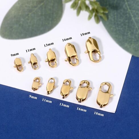 9MM Stainless Steel Lobster Clasps Bulk for Jewelry Making, 20PCS 316 Stainless Steel Lobster Claw Clasps Bulk for DIY Craft Necklace Bracelet Jewelry Making in Saudi Arabia