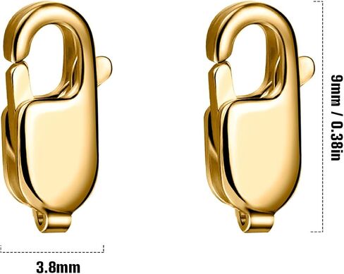 9MM Stainless Steel Lobster Clasps Bulk for Jewelry Making, 20PCS 316 Stainless Steel Lobster Claw Clasps Bulk for DIY Craft Necklace Bracelet Jewelry Making in Saudi Arabia