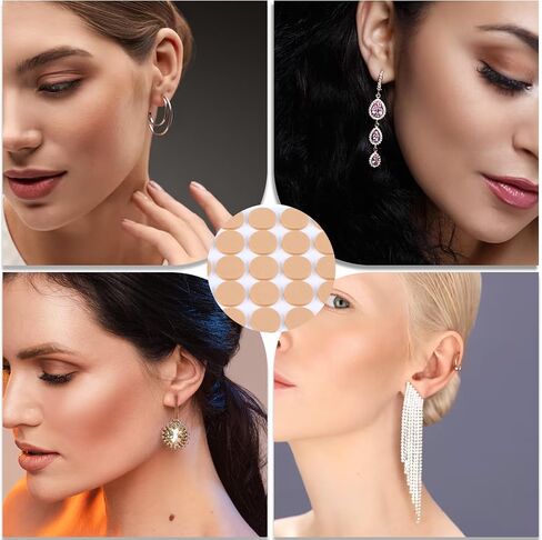300 Pcs Earring Support Patches, Earring Covers for Sports Self-Adhesive Earlobe Lifter Patches Waterproof Ear Lobe Support Backs for Supporting Heavy Earrings in Saudi Arabia