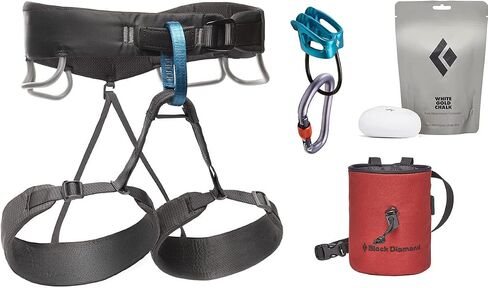 BLACK DIAMOND Equipment Momentum Harness - Men's Package - Anthracite - Extra Small in Saudi Arabia
