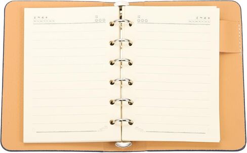 Patikil 6 Ring Binder Cover ، A7 Leather Notebook Binder Mini Leaflable Leaf Leaf Planner With 50 Sheets Line Paper ، Green in Saudi Arabia