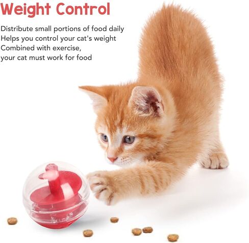 Cat Treat Dispenser Toy, Adjustable Cat Puzzle Feeder, Interactive Cats Food Puzzle, Cats Balls for Indoor Kitten Training in Saudi Arabia