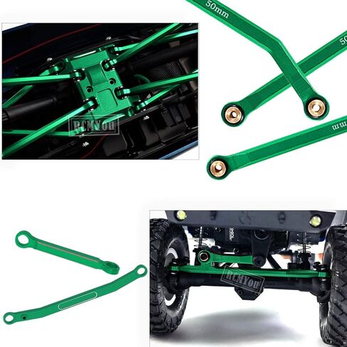 ترقيات RC جزء من روابط هيكل الخلوص العالي وربقة التزلج وربط قضيب التوجيه ل 1/24 SCX24 BRONCO AXI00001 C10 AXI00002 JLU 1/24 RC Crawler （Green） in Saudi Arabia