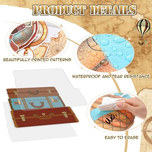 PasiMy 3D Travel Bulletin Board Set Adventure Explore Device Planchroom Decor مع Pompoms Paper Fans Fans Inspirational Cliter Map Cutout for Back to School Window Door Door Supplies (Popular) in Saudi Arabia