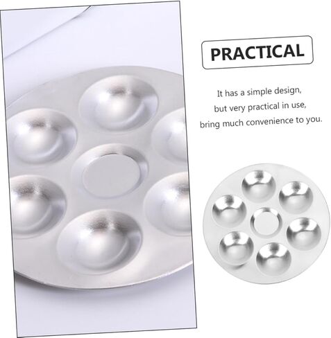 Gadpiparty 6-Caivity Round Aluminium Paint Palette Tray For STAIN FOR STAIN in Kuwait
