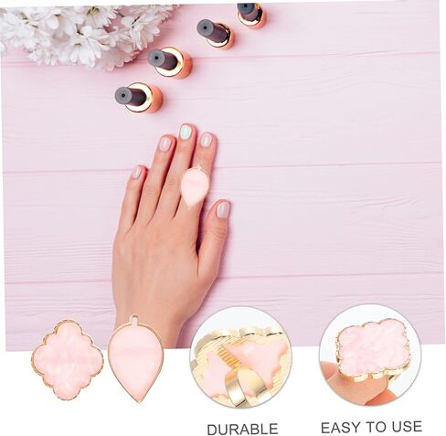 حلقة لوحة فن الأظافر 2pcs صواني خلط الأظافر القابلة للتعديل ل manicure سهلة التنظيف مناسبة in Kuwait