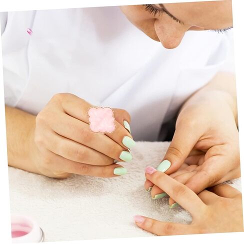حلقة لوحة فن الأظافر 2pcs صواني خلط الأظافر القابلة للتعديل ل manicure سهلة التنظيف مناسبة in Kuwait