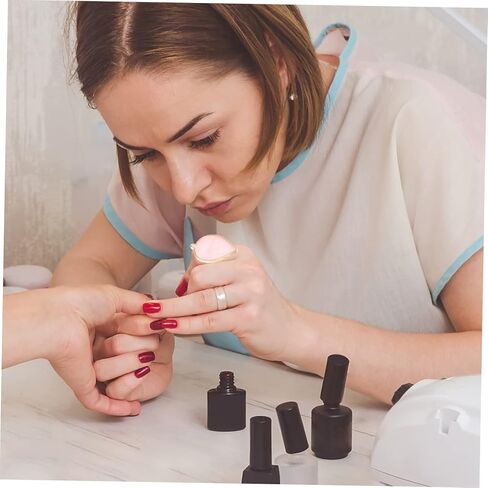 حلقة لوحة فن الأظافر 2pcs صواني خلط الأظافر القابلة للتعديل ل manicure سهلة التنظيف مناسبة in Kuwait