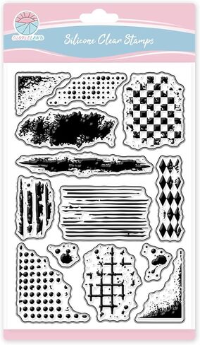 Globleland Grunge Texture ختم واضحة لبقع فرشاة Scrapbooking Slims Silicone Stamps حبر الخلفية ختم شفاف لصنع البطاقات DIY Journaling Journaling in Saudi Arabia