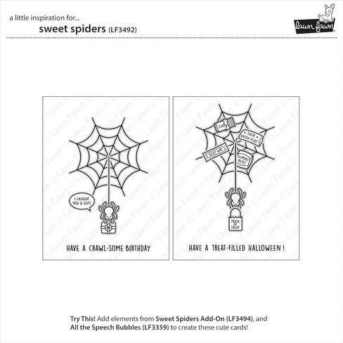Lawn Fawn LF3492 Sweet Spiders 4x6 Clear Stamp in Saudi Arabia