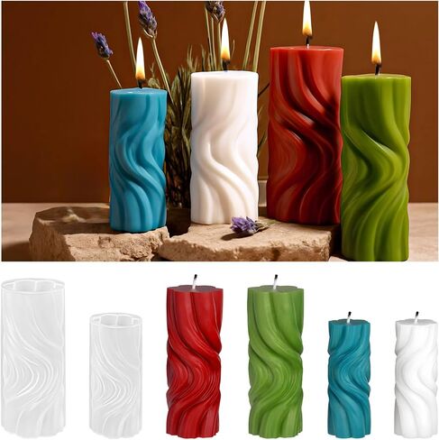 2 PCS حلزوني راتنج الصب قوالب فريدة من نوعها حداثة سيليكون عمود سيليكون الحد الأدنى مجوهرات مجوهر in Kuwait