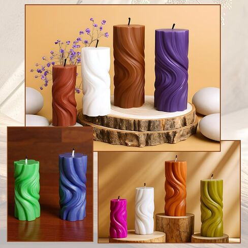 2 PCS حلزوني راتنج الصب قوالب فريدة من نوعها حداثة سيليكون عمود سيليكون الحد الأدنى مجوهرات مجوهر in Kuwait