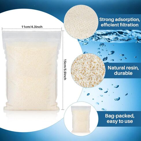3PCS Aquarium Resin - Organic Filtration Resin Remove Driftwood Tannins,Aquarium Filter Media Bags for Aquarium, Freshwater and Saltwater, Fish Tank,Trutle, Pond in Saudi Arabia