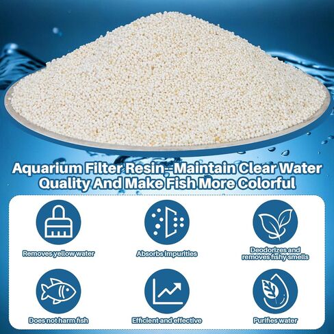 3PCS Aquarium Resin - Organic Filtration Resin Remove Driftwood Tannins,Aquarium Filter Media Bags for Aquarium, Freshwater and Saltwater, Fish Tank,Trutle, Pond in Saudi Arabia