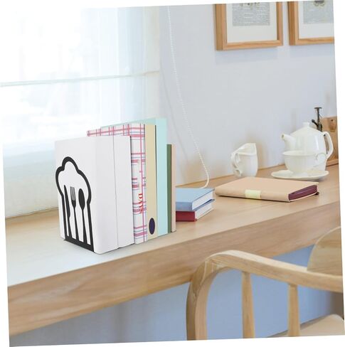 2pcs Metal Book Holders for Study and Home Convenient Book Organizers for Office Kitchen and Classroom Sturdy Design for Neat Shelves in Saudi Arabia