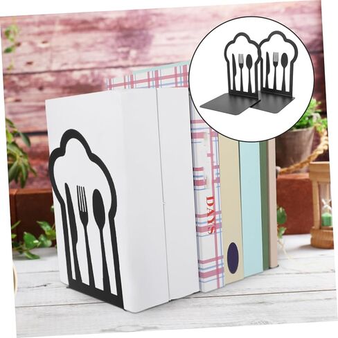 2pcs Metal Book Holders for Study and Home Convenient Book Organizers for Office Kitchen and Classroom Sturdy Design for Neat Shelves in Saudi Arabia