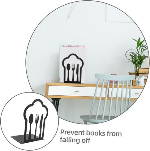 2pcs Metal Book Holders for Study and Home Convenient Book Organizers for Office Kitchen and Classroom Sturdy Design for Neat Shelves in Saudi Arabia
