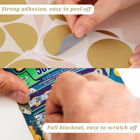 2 Inch Scratch Off Stickers, 50 Pack Scratch Off Cards DIY Self-Adhesive Circle Scratch Off Labels for Making Surprise Reward Cards Lottery Tickets and Raffle Ticket Games Creating (Gold) in Saudi Arabia