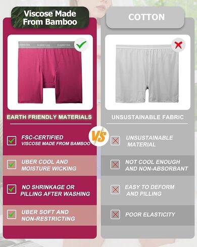 BAMBOO COOL Womens Boxer Briefs Boy Shorts Underwear Soft Stretch Panties for Women, 5-Pack in Kuwait