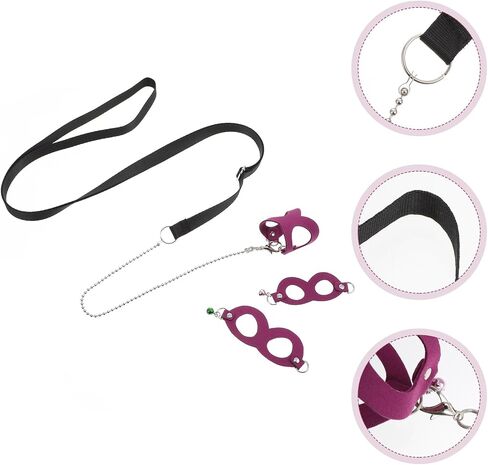 Totority Adjustable Sugar Glider Traction Harness Bite-Resistant Leash Small PET Pulling Rope for Outdoor Use Soft and Comfortable Design Random Style in Saudi Arabia