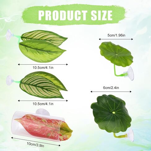 5pcs Betta Hammock Set, Plastic Adjustable Betta Leaf Hammock with Suction Cup & Clear Tube Tunnel Beta Bed Resting Spot Small Fish Toys Aquarium Hideout Beta Fish Tank Decorations Decor Accessories in Saudi Arabia