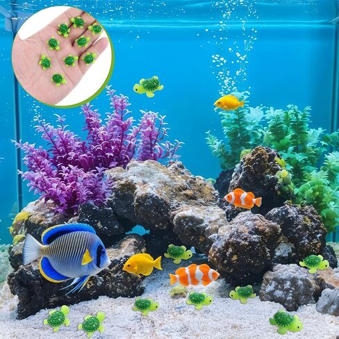 60 PCS تماثيل سلحفاة راتنجات أخضر صغيرة ، تماثيل سلحفاة البحر الصغيرة اللطيفة للسلاحف الصغيرة المصغرة لحوالي الحوض الجنية. in Saudi Arabia