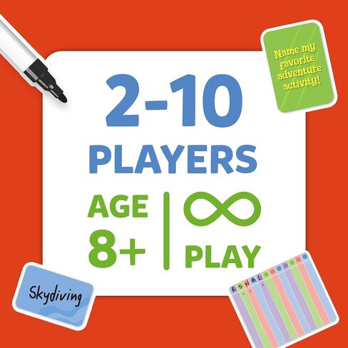لعبة بطاقة SkillMatics - من يدري أفضل ما لديك؟ لعبة الحفلات العائلية للبنين ، الفتيات ، المراهقين ، البالغين ، المرح لليالي اللعبة ، الهدايا للأعمار 8 و 9 و 10 وما فوق in Kuwait