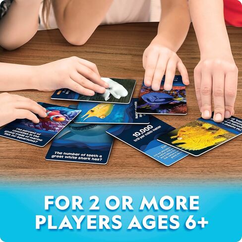 National Geographic Anyone's Guess Ocean Animals Trivia Cards - Kids Trivia Card Game with 55 Jumbo Cards, Animal Games, Kids Trivia Game in Kuwait