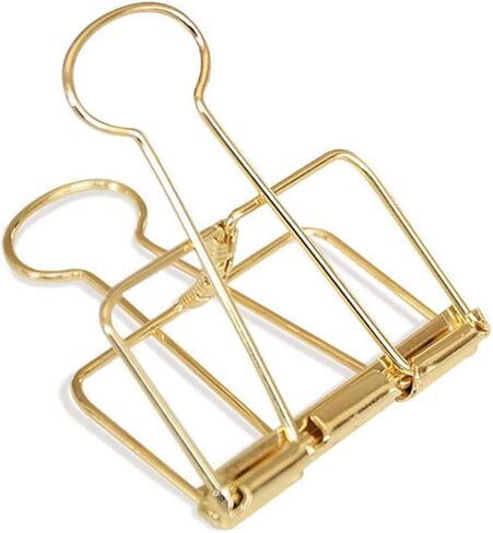 12Pcs Hollow Out Long Tail Wire Binder Clips Paper Binder Clip Large 51mm (Large) in Saudi Arabia