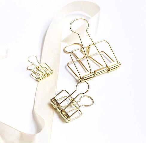 12Pcs Hollow Out Long Tail Wire Binder Clips Paper Binder Clip Large 51mm (Large) in Saudi Arabia