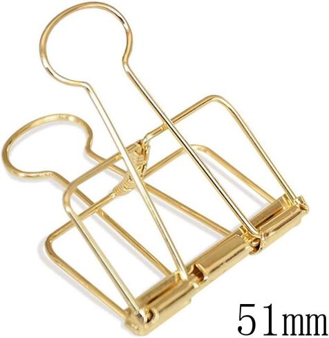 12Pcs Hollow Out Long Tail Wire Binder Clips Paper Binder Clip Large 51mm (Large) in Saudi Arabia