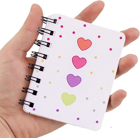 YIHUANYIFA 4pcs Mini Spiral Notebooks Supplies Blank 4.13 x3.14 Inch Hardcover 160 Pages Journals for Work Students Study and Notes (4, White A) in Saudi Arabia