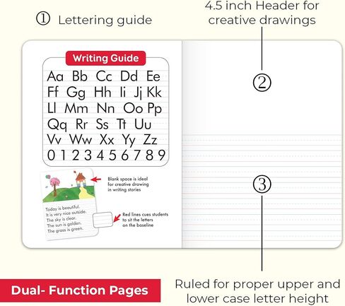 BAZIC Primary Journal Composition Book Marble, 100 Sheet Drawing & Writing Grades K- 2 Notebook Journal Comp Notebooks for Kindergarten School, 48-Pack in Saudi Arabia