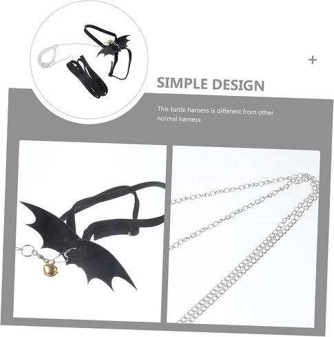 VANZACK Turtle Harness Leash Adjustable Reptile Walking Control Rope for Tortoise Durable Bite Design for Outdoor Adventures Black S in Kuwait