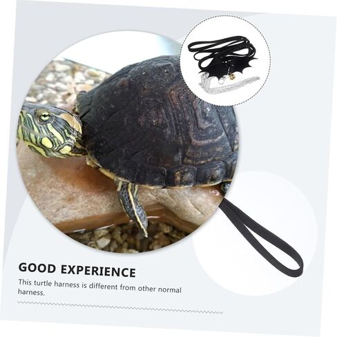 VANZACK Turtle Harness Leash Adjustable Reptile Walking Control Rope for Tortoise Durable Bite Design for Outdoor Adventures Black S in Kuwait