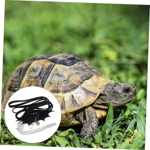 VANZACK Turtle Harness Leash Adjustable Reptile Walking Control Rope for Tortoise Durable Bite Design for Outdoor Adventures Black S in Kuwait
