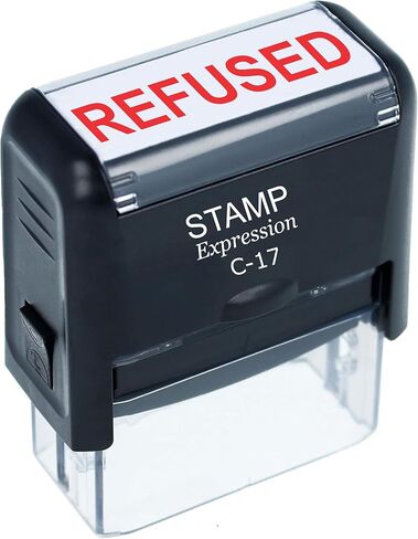 StampExpression - Refused Office Self Inking Rubber Stamp - Red Ink (A-5602) in Saudi Arabia
