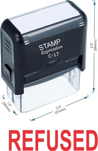 StampExpression - Refused Office Self Inking Rubber Stamp - Red Ink (A-5602) in Saudi Arabia