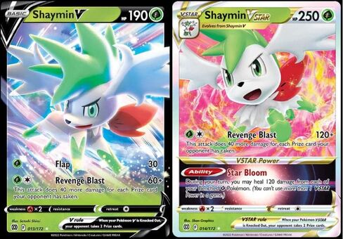 Shaymin V & Vstar 014/172 Stars Brilliant - Ultra Rare Pokemon Card Lot in Saudi Arabia