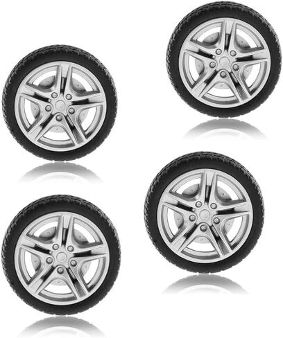 RC Car Rubber Wheel Tires,4 Pcs Black Toy Car Wheel Tires,48mm Simulation Rubber Wheel Tire Toy Model DIY RC Spare Parts Easy Installation Small in Size,Remote and App Controlled Vehicles and Parts in Saudi Arabia