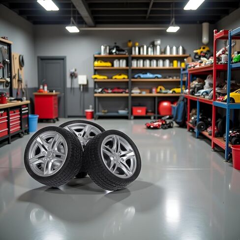 RC Car Rubber Wheel Tires,4 Pcs Black Toy Car Wheel Tires,48mm Simulation Rubber Wheel Tire Toy Model DIY RC Spare Parts Easy Installation Small in Size,Remote and App Controlled Vehicles and Parts in Saudi Arabia
