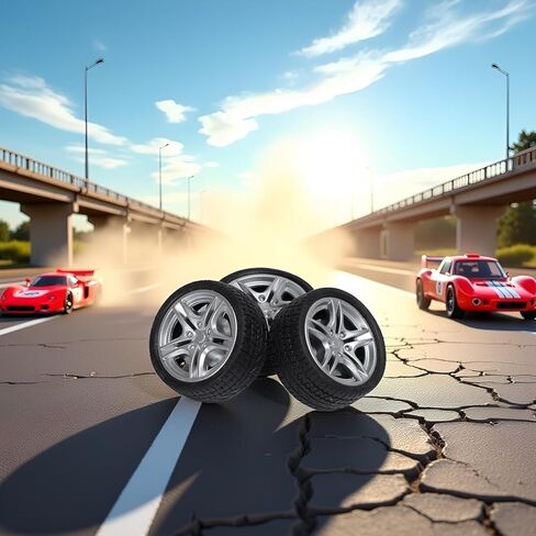 RC Car Rubber Wheel Tires,4 Pcs Black Toy Car Wheel Tires,48mm Simulation Rubber Wheel Tire Toy Model DIY RC Spare Parts Easy Installation Small in Size,Remote and App Controlled Vehicles and Parts in Saudi Arabia