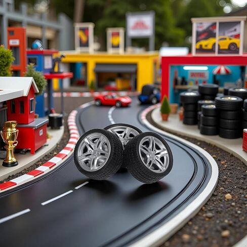 RC Car Rubber Wheel Tires,4 Pcs Black Toy Car Wheel Tires,48mm Simulation Rubber Wheel Tire Toy Model DIY RC Spare Parts Easy Installation Small in Size,Remote and App Controlled Vehicles and Parts in Saudi Arabia