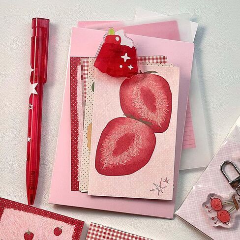 200 Sheets Strawberry M5 Note Pads Kawaii Scrapbook Paper To Do List Notepad 2.63X4.13 IN Cute Notepads Bulk Decorative Paper Strawberries Desserts Grid Note Pad Memo Pad Journaling Office Supplies in Saudi Arabia