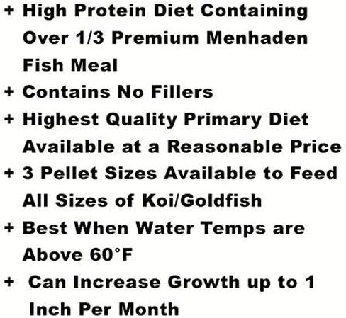 Blackwater Premium Koi and Goldfish Foods Max Growth 40lb, Medium Pellet in Saudi Arabia