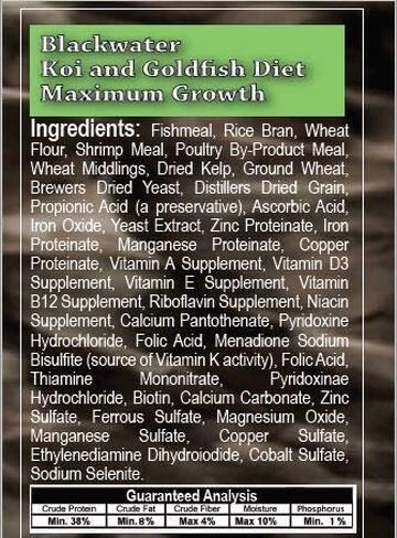 Blackwater Premium Koi and Goldfish Foods Max Growth 40lb, Medium Pellet in Saudi Arabia