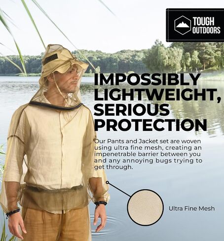 Tough Outfitters Mosquito Suit - Mosquito Repellent Clothing Men Women - Insect Bug Proof Net Mesh Clothing for Gardening in Saudi Arabia