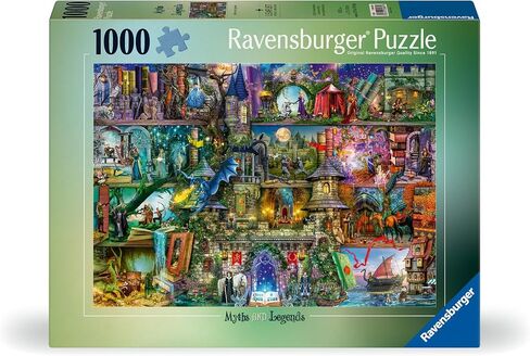 Ravensburger - Myths & Legends - أحذية بانوراما 1000 قطعة - ألوان مذهلة وحيوية - مشهد أسطوري مثير - أبطال غامق - الأشرار المخيفون - الألغاز للبالغين in Saudi Arabia