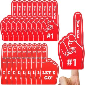 18PCS MINI FOAM FINGERS Baseball Fan Fani Mini Foam Feam ، Football Party Forms نحن #1 لوازم الحفلات الرياضية لمشجعي الأحداث الرياضية لكرة السلة لكرة السلة (RED) in Kuwait